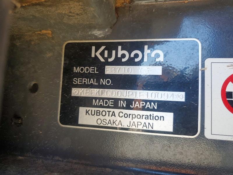 Продажа на аукционе авто 2023 Kubota F3710, vin: KBGKDCD0JP1F10094, номер лота: 62251736