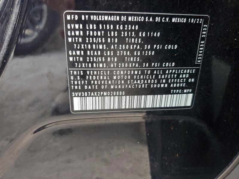 Aukcja sprzedaży 2023 Volkswagen Tiguan, vin: 3VV3B7AX2PM028886, numer aukcji: 58967076