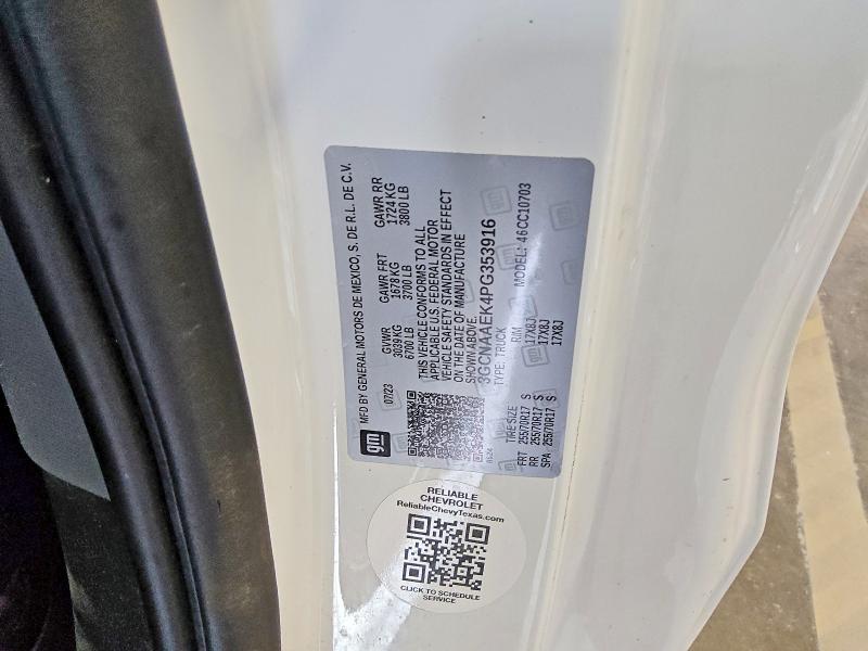 2023 Chevrolet Silverado მანქანა იყიდება აუქციონზე, vin: 3GCNAAEK4PG353916, აუქციონის ნომერი: 53851356