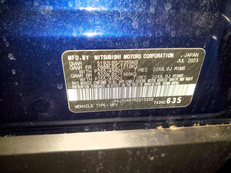 Продаж на аукціоні авто 2024 Mitsubishi Outlander, vin: JA4J3VA87RZ010332, номер лоту: 59722616
