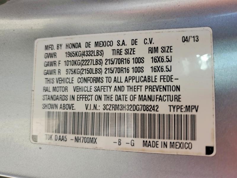 61136396 :رقم المزاد ، 3CZRM3H32DG708242 vin ، 2013 Honda Cr-v مزاد بيع