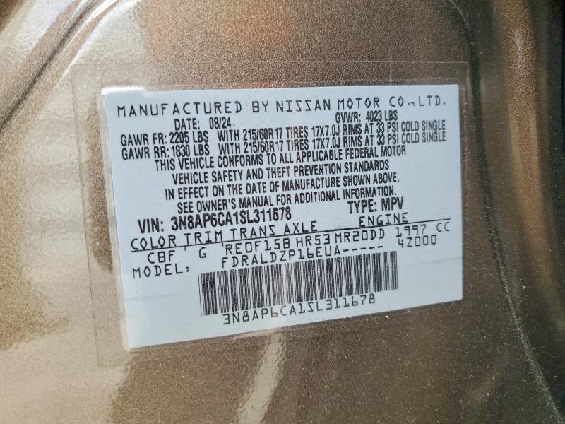 Продажа на аукционе авто 2025 Nissan Kicks, vin: 3N8AP6CA1SL311678, номер лота: 61174786