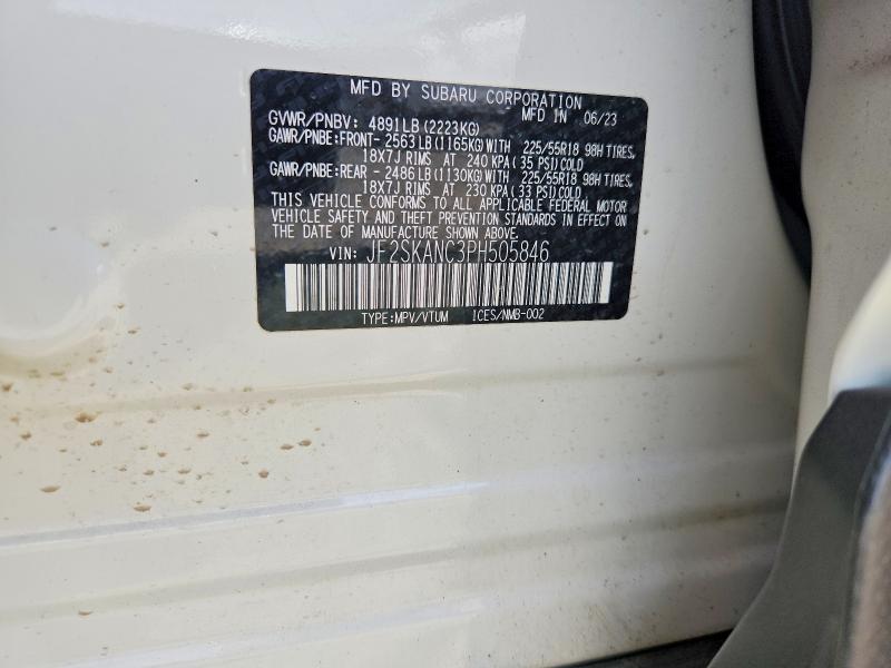 Aukcja sprzedaży 2023 Subaru Forester, vin: JF2SKANC3PH505846, numer aukcji: 61401406