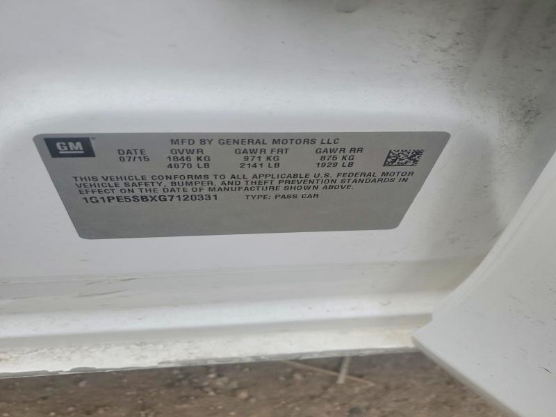 Продаж на аукціоні авто 2016 Chevrolet Cruze Limited, vin: 1G1PE5SBXG7120331, номер лоту: 62582196