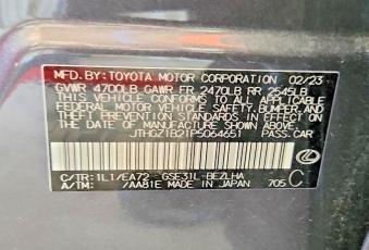 Aukcja sprzedaży 2023 Lexus Is 350, vin: JTHGZ1B21P5064651, numer aukcji: 62120796