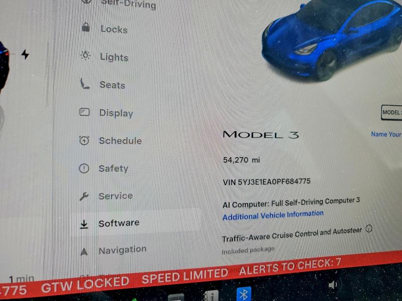 61696836 :رقم المزاد ، 5YJ3E1EA0PF684775 vin ، 2023 Tesla Model 3 مزاد بيع