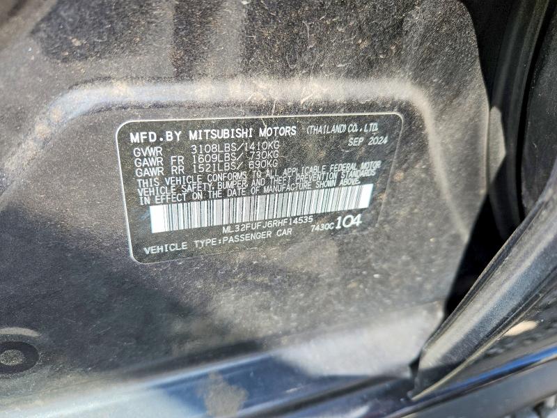 Продажа на аукционе авто 2024 Mitsubishi Mirage, vin: ML32FUFJ6RHF14535, номер лота: 62789366