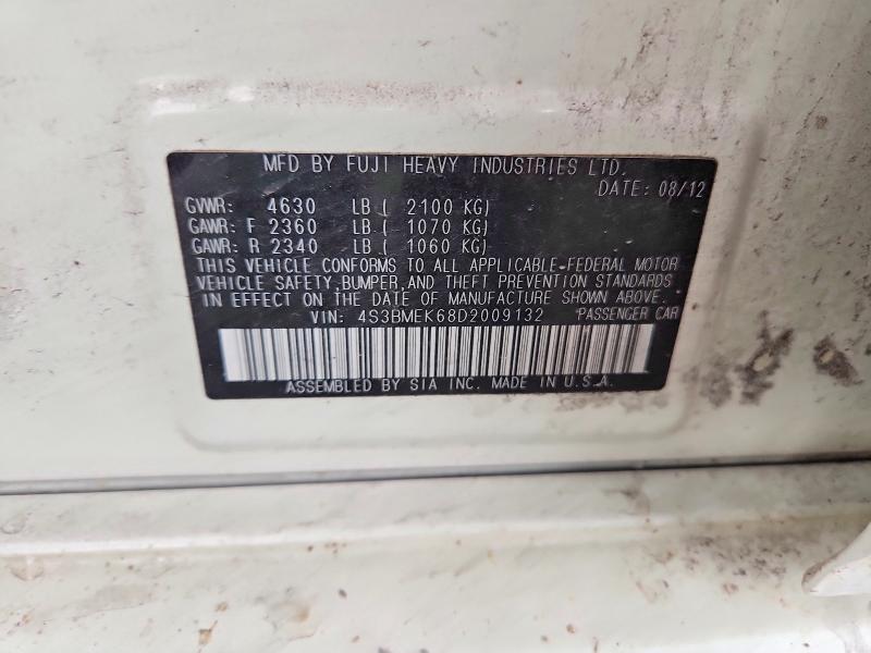 Продаж на аукціоні авто 2013 Subaru Legacy, vin: 4S3BMEK68D2009132, номер лоту: 62491466