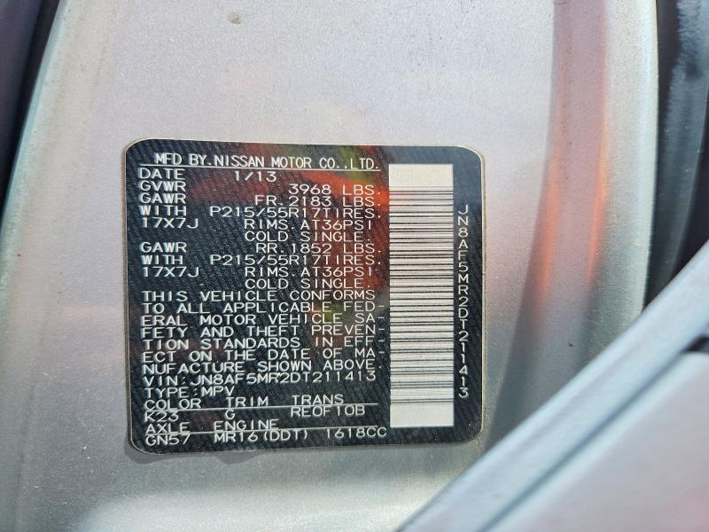 Продаж на аукціоні авто 2013 Nissan Juke, vin: JN8AF5MR2DT211413, номер лоту: 74513925
