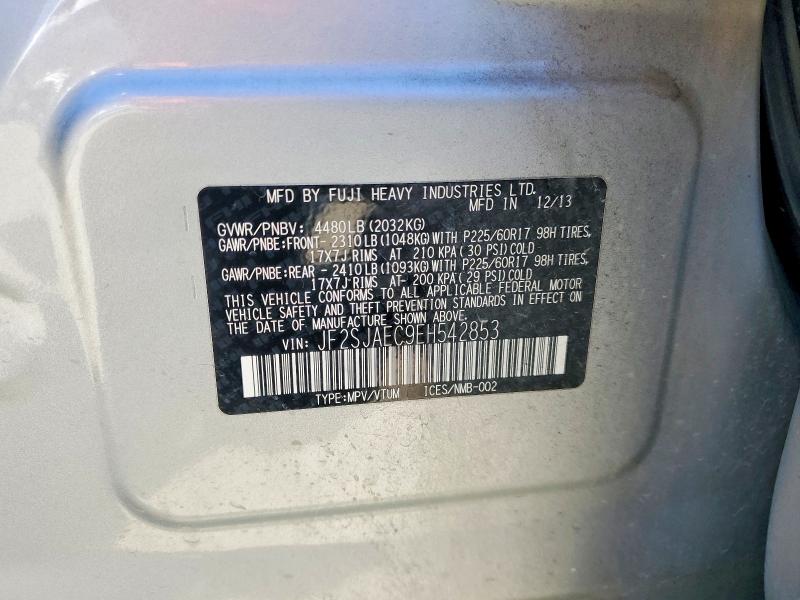 62805976 :رقم المزاد ، JF2SJAEC9EH542853 vin ، 2014 Subaru Forester مزاد بيع