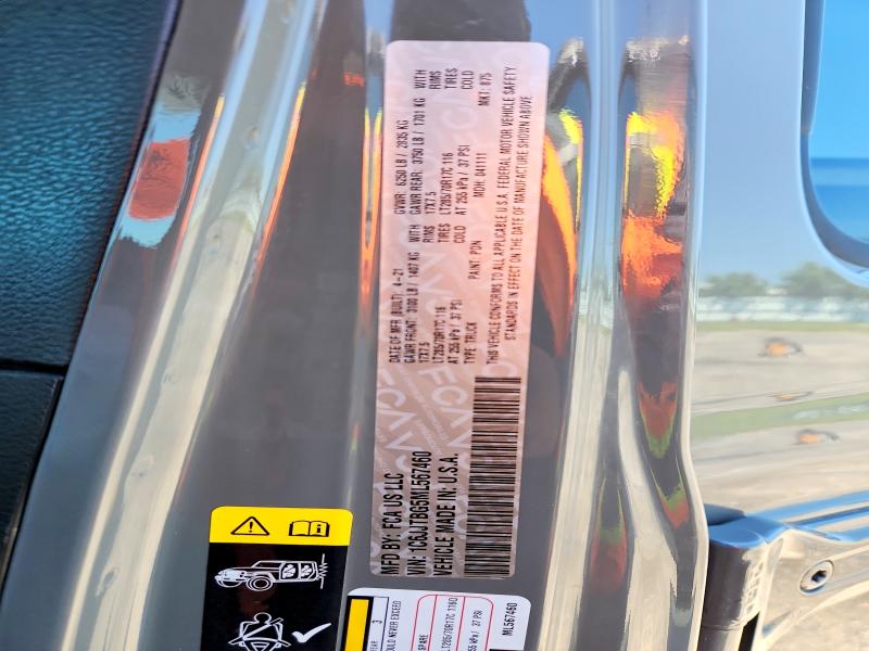 Aukcja sprzedaży 2021 Jeep Gladiator, vin: 1C6JJTBG5ML567460, numer aukcji: 61038096