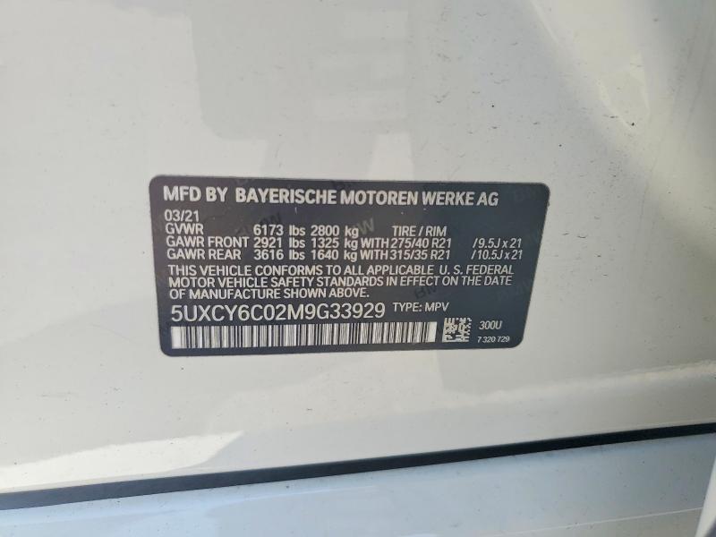 Aukcja sprzedaży 2021 Bmw X6, vin: 5UXCY6C02M9G33929, numer aukcji: 60169716