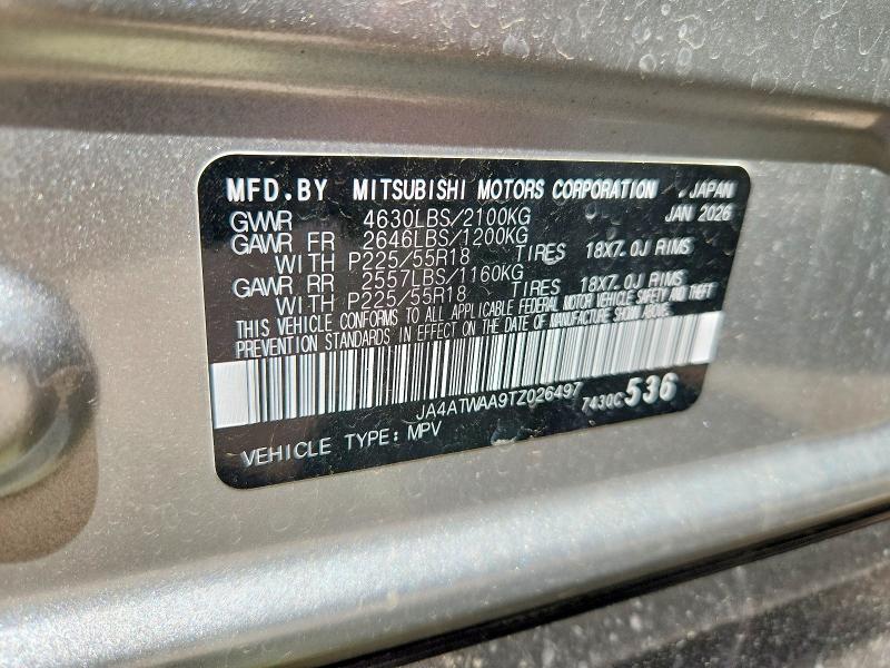 Продажа на аукционе авто 2026 Mitsubishi Eclipse Cross, vin: JA4ATWAA9TZ026497, номер лота: 62809816