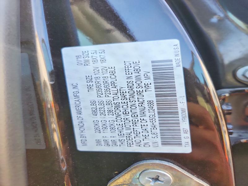 Aukcja sprzedaży 2016 Acura Rdx, vin: 5J8TB4H55GL024688, numer aukcji: 60682446