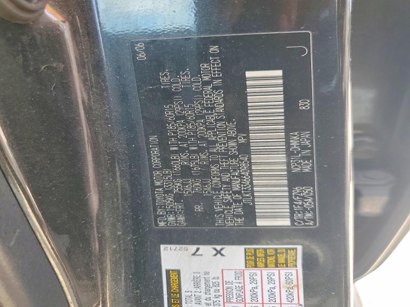 60615006 :رقم المزاد ، JTLKT334664098540 vin ، 2006 Toyota Scion مزاد بيع