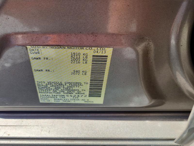 2013 Nissan Altima მანქანა იყიდება აუქციონზე, vin: 1N4AL3AP5DN552472, აუქციონის ნომერი: 59873456