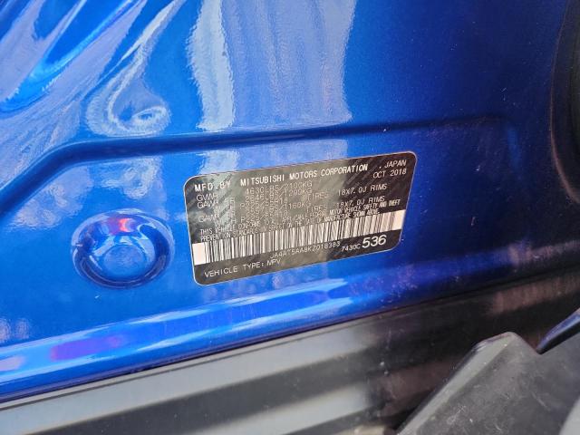 58805676 :رقم المزاد ، JA4AT5AA8KZ018383 vin ، 2019 Mitsubishi Eclipse Cross مزاد بيع