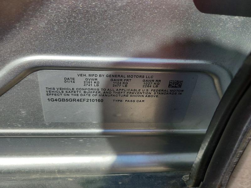 Auction sale of the 2014 Buick Lacrosse, vin: 1G4GB5GR4EF210160, lot number: 59582186