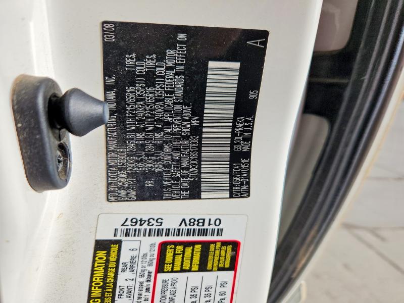60171126 :رقم المزاد ، 5TDZK23C18S178382 vin ، 2008 Toyota Sienna مزاد بيع