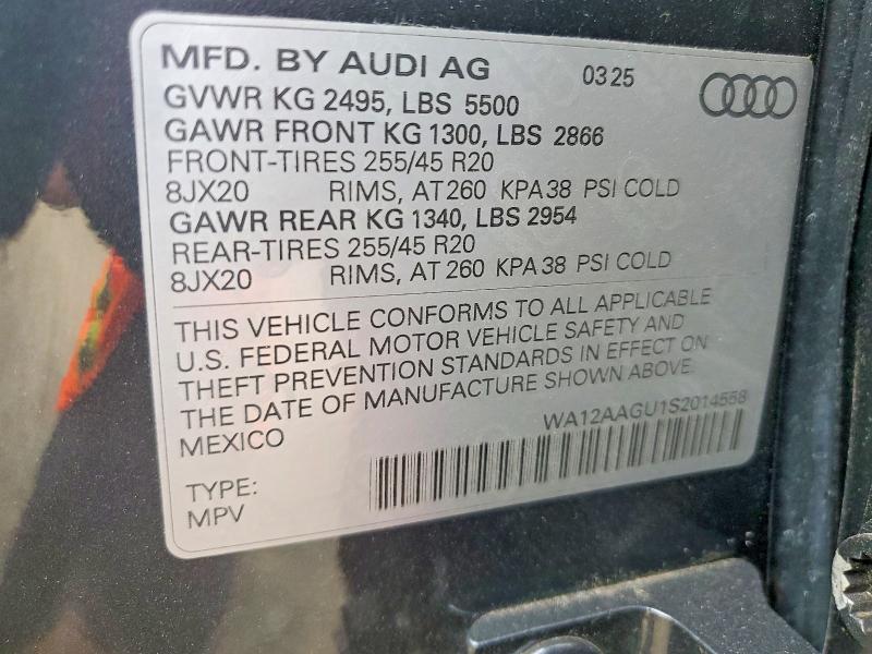 Продажа на аукционе авто 2025 Audi Q5, vin: WA12AAGU1S2014558, номер лота: 61500296