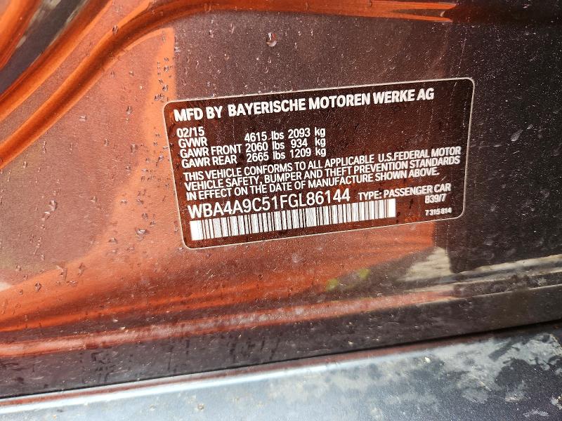 Aukcja sprzedaży 2015 Bmw 428, vin: WBA4A9C51FGL86144, numer aukcji: 58732276