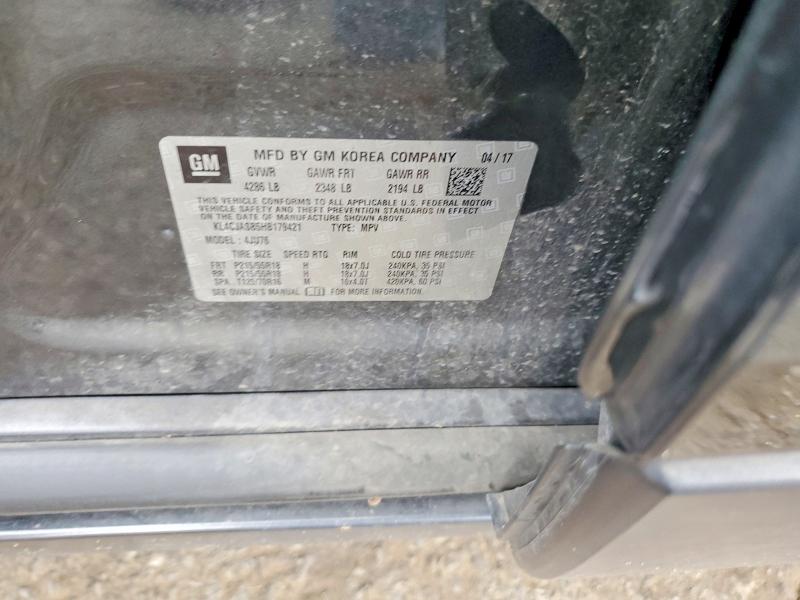 Aukcja sprzedaży 2017 Buick Encore, vin: KL4CJASB5HB179421, numer aukcji: 62911376