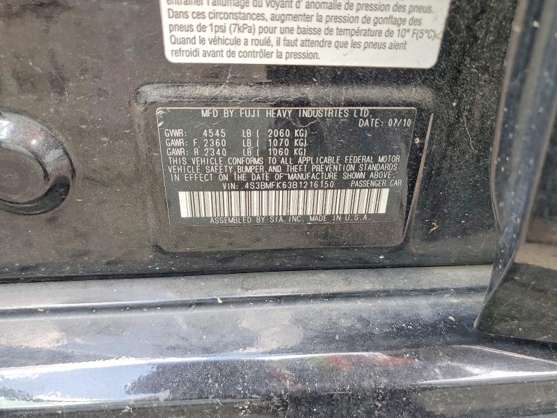 59603816 :رقم المزاد ، 4S3BMFK63B1216150 vin ، 2011 Subaru Legacy مزاد بيع