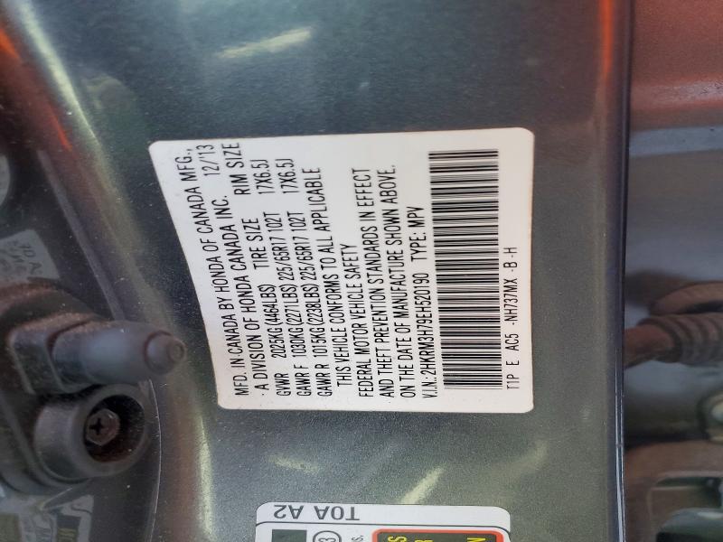 Aukcja sprzedaży 2014 Honda Cr-v, vin: 2HKRM3H79EH520190, numer aukcji: 60624266