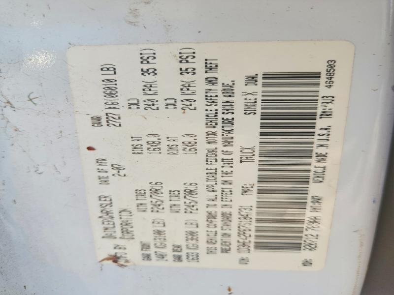 Aukcja sprzedaży 2007 Dodge Dakota, vin: 1D3HE42P87S184731, numer aukcji: 60594666