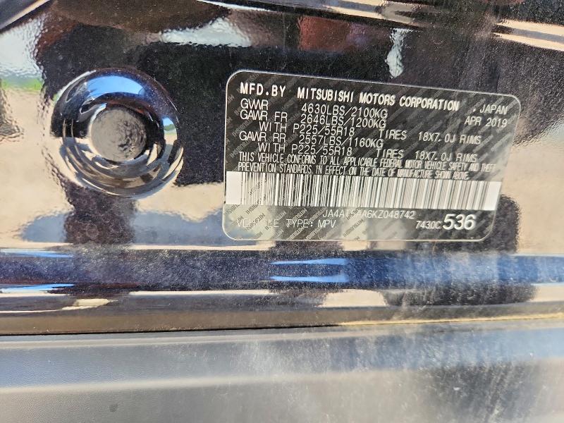 Продаж на аукціоні авто 2019 Mitsubishi Eclipse Cross, vin: JA4AT5AA6KZ048742, номер лоту: 59178796