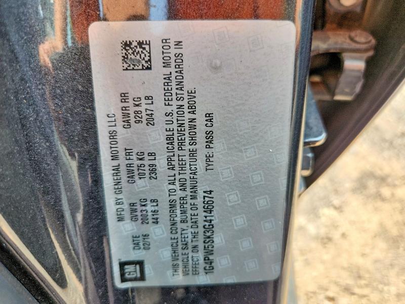 2016 Buick Verano მანქანა იყიდება აუქციონზე, vin: 1G4PW5SK3G4146674, აუქციონის ნომერი: 61387616