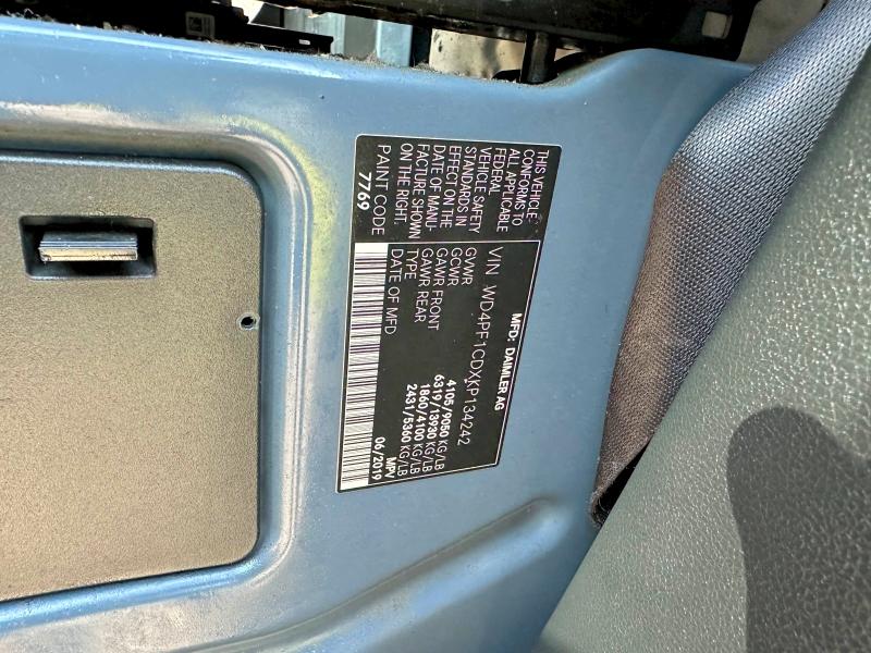 Продажа на аукционе авто 2019 Mercedes-benz Sprinter, vin: WD4PF1CDXKP134242, номер лота: 60743986
