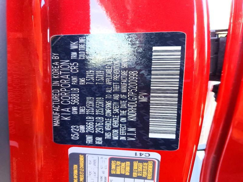 2023 Kia Sorento მანქანა იყიდება აუქციონზე, vin: KNDRHDLG7P5200998, აუქციონის ნომერი: 60512096