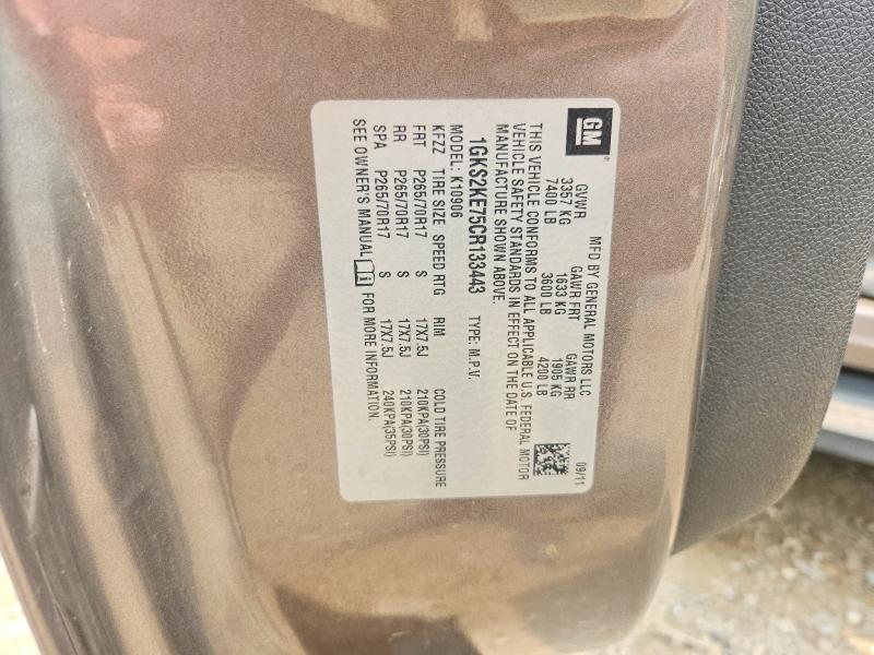 2012 Gmc Yukon Xl მანქანა იყიდება აუქციონზე, vin: 1GKS2KE75CR133443, აუქციონის ნომერი: 61444366