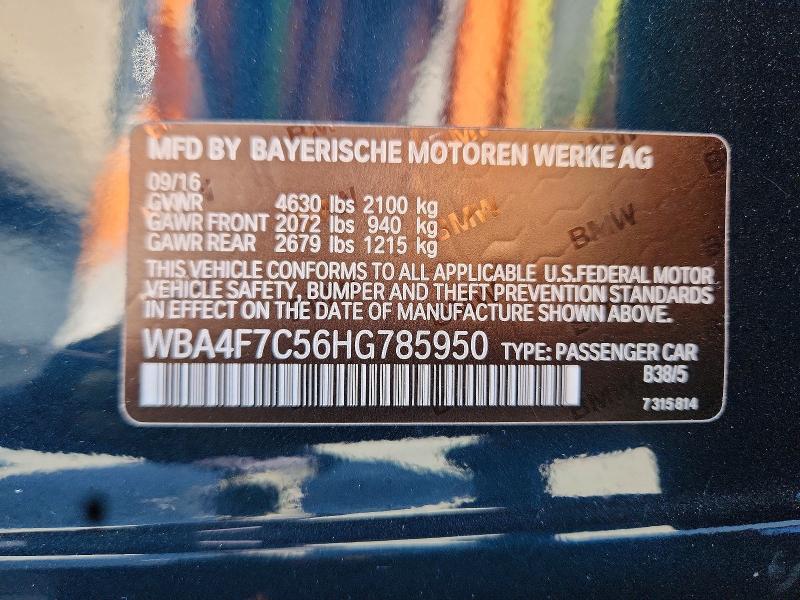 Aukcja sprzedaży 2017 Bmw 430i, vin: WBA4F7C56HG785950, numer aukcji: 59631086