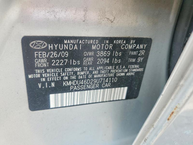Продажа на аукционе авто 2009 Hyundai Elantra, vin: KMHDU46D29U714110, номер лота: 60297086