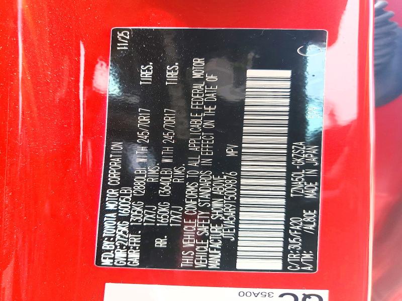 2026 Toyota 4runner მანქანა იყიდება აუქციონზე, vin: JTEVA5AR9T5009876, აუქციონის ნომერი: 60796156