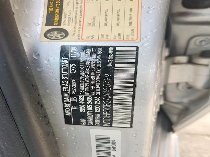 2010 Mercedes-benz E მანქანა იყიდება აუქციონზე, vin: WDDHF5GB2AA135729, აუქციონის ნომერი: 60690216