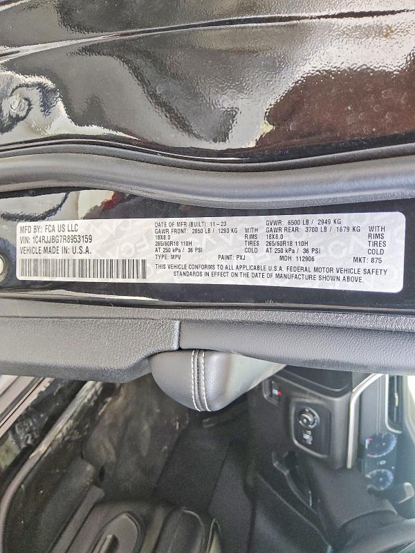 2024 Jeep Grand Cherokee მანქანა იყიდება აუქციონზე, vin: 1C4RJJBG7R8953159, აუქციონის ნომერი: 61854786