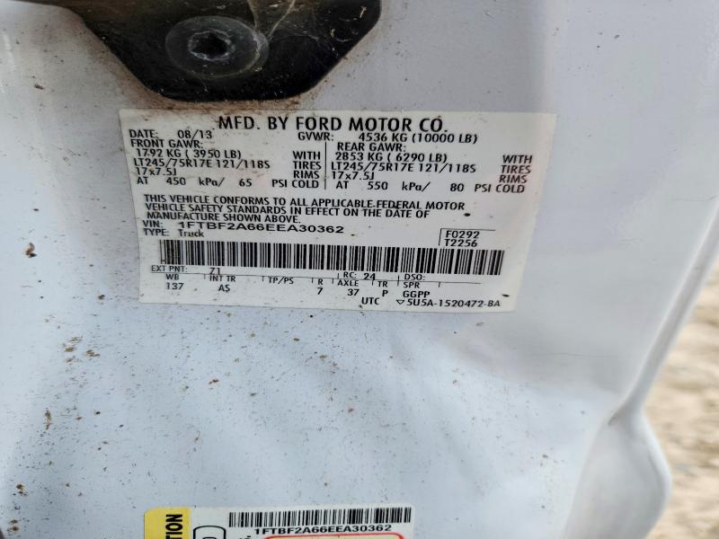 Продаж на аукціоні авто 2014 Ford F250, vin: 1FTBF2A66EEA30362, номер лоту: 62437066