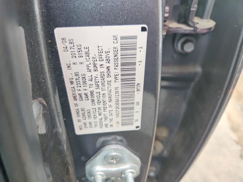 Aukcja sprzedaży 2008 Honda Accord, vin: 1HGCP26368A123976, numer aukcji: 60886026