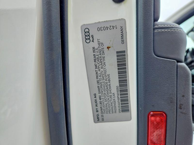 61860126 :رقم المزاد ، WAUEAAF49PN018350 vin ، 2023 Audi A4 مزاد بيع