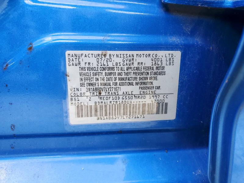 Продажа на аукционе авто 2020 Nissan Sentra, vin: 3N1AB8DV7LY271671, номер лота: 60312196