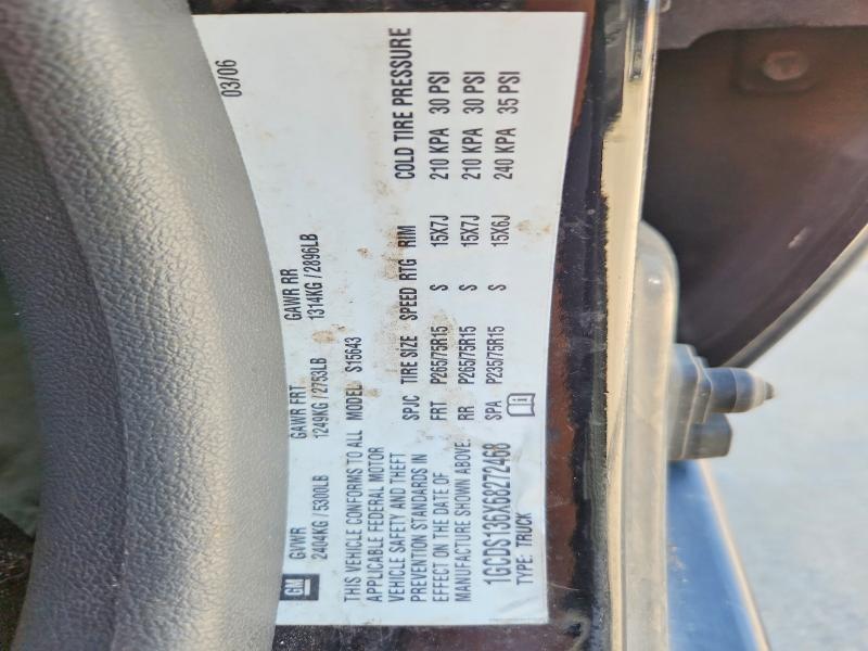 2006 Chevrolet Colorado მანქანა იყიდება აუქციონზე, vin: 1GCDS136X68272468, აუქციონის ნომერი: 61710646