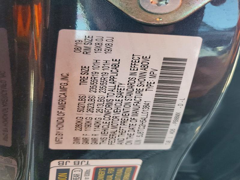 60353046 :رقم المزاد ، 5J8TC2H54LL013841 vin ، 2020 Acura Rdx مزاد بيع