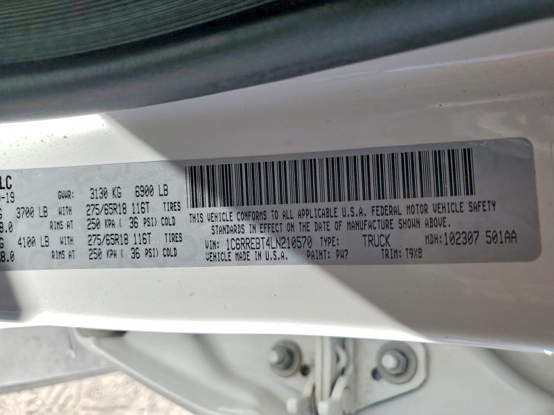 Продажа на аукционе авто 2020 Ram 1500, vin: 1C6RREBT4LN210570, номер лота: 63141376