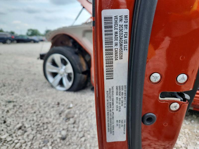 62866246 :رقم المزاد ، 2C3CDZAG5MH533288 vin ، 2021 Dodge Challenger مزاد بيع