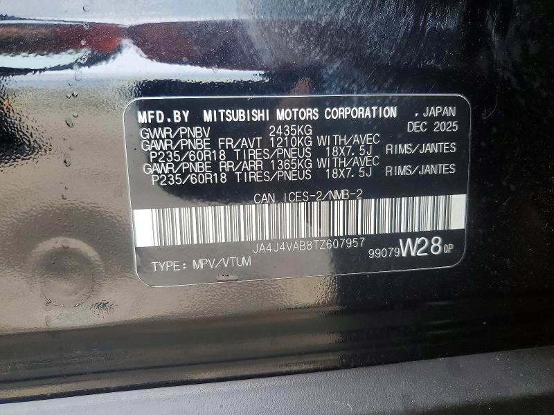 Продажа на аукционе авто 2026 Mitsubishi Outlander, vin: JA4J4VAB8TZ607957, номер лота: 62398256