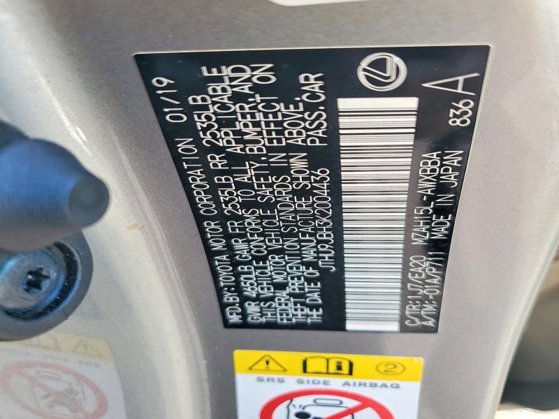 Aukcja sprzedaży 2019 Lexus Ux, vin: JTHU9JBH3K2004436, numer aukcji: 59643766
