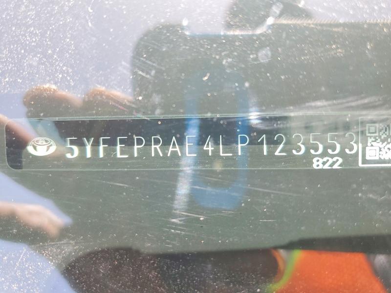 Aukcja sprzedaży 2020 Toyota Corolla, vin: 5YFEPRAE4LP123553, numer aukcji: 60856756